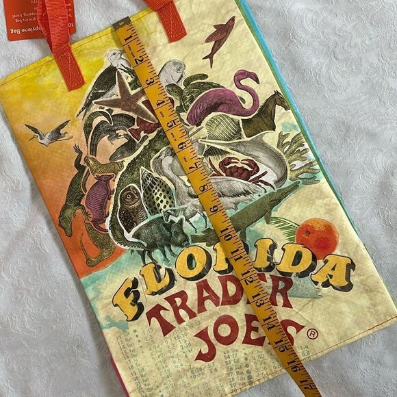 Trader Joe’s Plastic Reusable Shopping Tote Bag 6 Gallon Florida - Picture 8 of 14